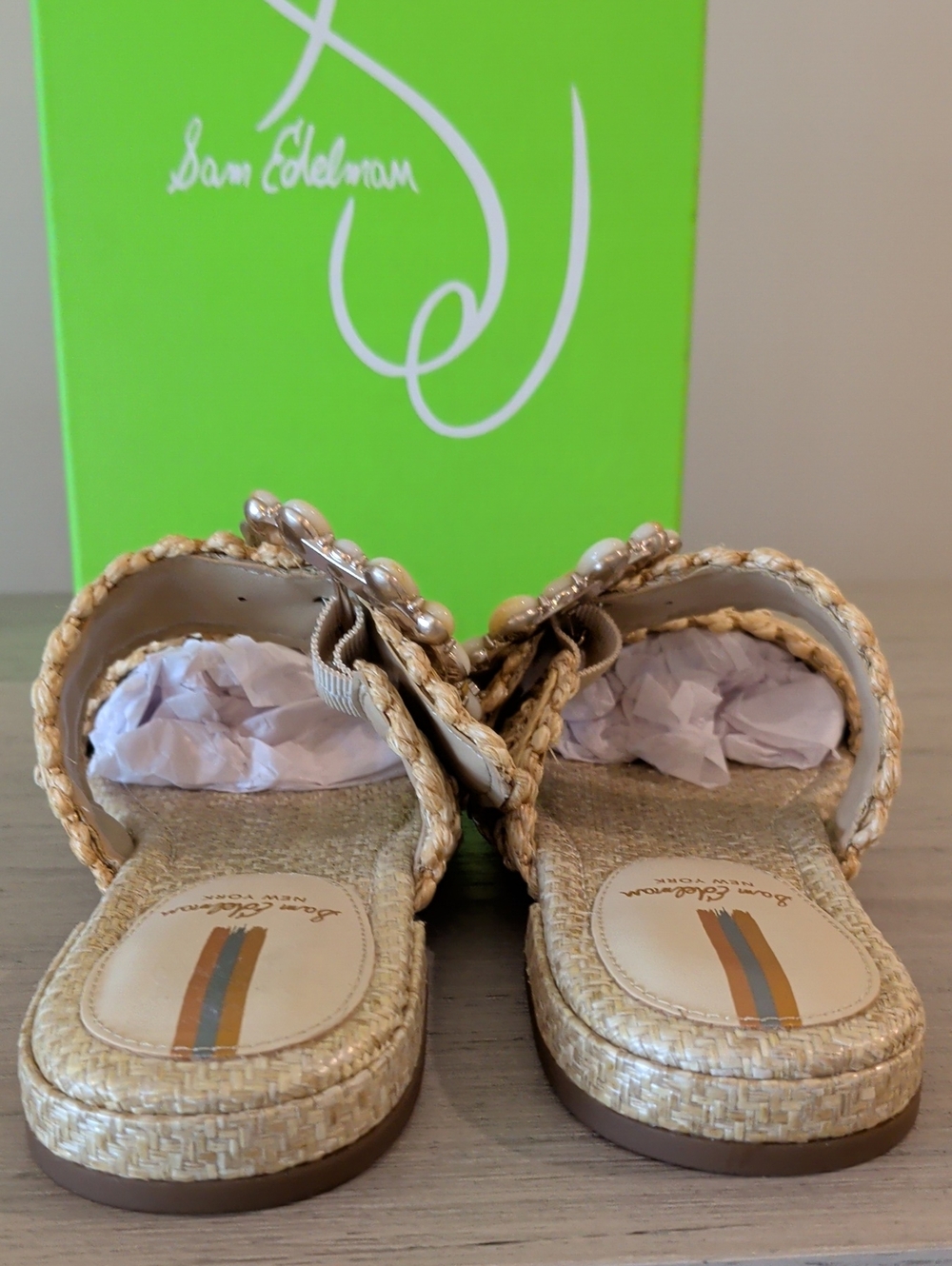 Sam Edelman NIB 6.5 Raffia Sandals - Picture 5 of 7